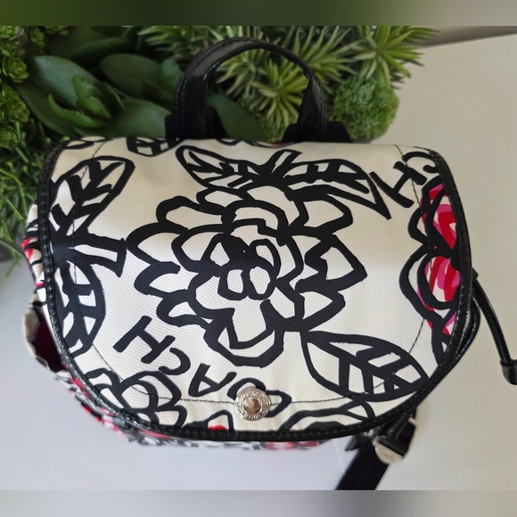 Coach Y2K Poppy Daisy Floral Graffiti Nylon Backpack - Picture 7 of 15